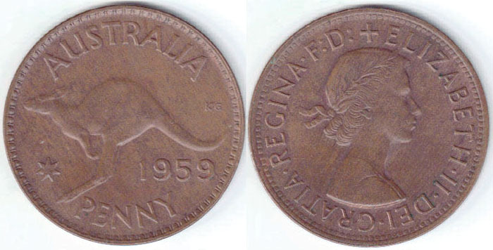 1959 Australia Penny (gEF) A003020